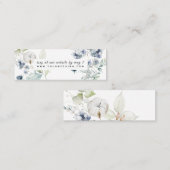 Carte De Visite Mini PixDezines Aquarelle Hiver Botanique RSVP (Devant / Derrière)