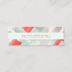 Carte De Visite Mini PixDezines aquarelle Seafoam Coral web RSVP