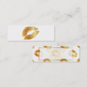 Carte De Visite Mini PixDezines baiser avec des lèvres dorées (Devant / Derrière)