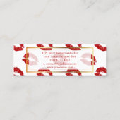 Carte De Visite Mini PixDezines baiser, baiser les lèvres rouges (Dos)