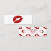 Carte De Visite Mini PixDezines baiser, baiser les lèvres rouges (Devant / Derrière)