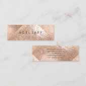 Carte De Visite Mini PixDezines Faux Foil/Champagne rose (Devant / Derrière)