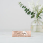 Carte De Visite Mini PixDezines Faux Foil/Champagne rose (Debout devant)