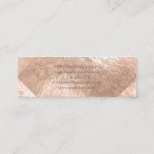 Carte De Visite Mini PixDezines Faux Foil/Champagne rose (Dos)