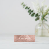 Carte De Visite Mini PixDezines Faux Roses Carrelage à huile d'or (Debout devant)