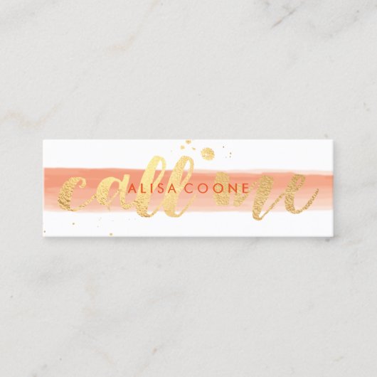 Carte De Visite Mini PixDezines m'appelle un faux or éblouissant (Devant)