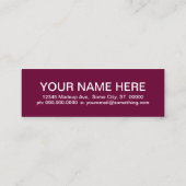 Carte De Visite Mini PIZZA (carrés modernes) (Dos)