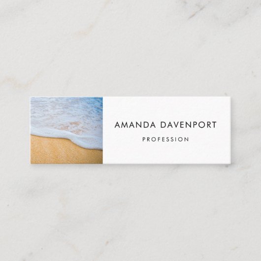 Carte De Visite Mini Plage de sable avec Surf en mousse (Devant)