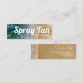 Carte De Visite Mini Plage Moderne Relaxante Tan De Plage Mobile Spray (Devant / Derrière)