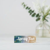 Carte De Visite Mini Plage Moderne Relaxante Tan De Plage Mobile Spray (Debout devant)