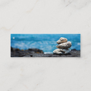 Carte De Visite Mini Plage tropicale d'océan de corail d'Hawaï de roc