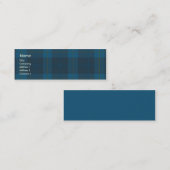 Carte De Visite Mini Plaid bleu - maigre (Devant / Derrière)