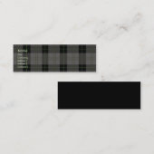 Carte De Visite Mini Plaid foncé - Fin (Devant / Derrière)