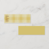 Carte De Visite Mini Plaid jaune - maigre (Devant / Derrière)