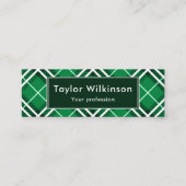 Carte De Visite Mini Plaid Vert (Devant)