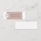 Carte De Visite Mini Plaine simple élégante moderne avec le logo (Devant / Derrière)