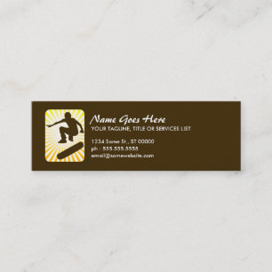 Carte De Visite Mini planche à roulettes : rétros rayons :