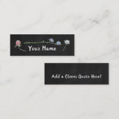 Carte De Visite Mini Plancher floral sauvage, Signet (Devant / Derrière)