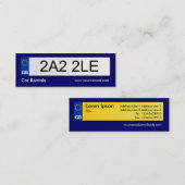 Carte De Visite Mini Plaque numérique britannique - Bleu foncé (Devant / Derrière)