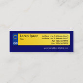 Carte De Visite Mini Plaque numérique britannique - Bleu foncé (Dos)