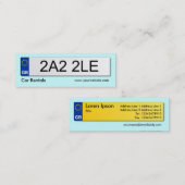 Carte De Visite Mini Plaque numérique britannique - bleu pâle (Devant / Derrière)