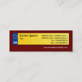 Carte De Visite Mini Plaque numérique britannique - Maroon foncé (Dos)