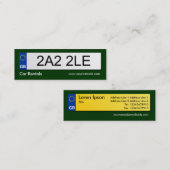 Carte De Visite Mini Plaque numérique britannique - Vert foncé (Devant / Derrière)