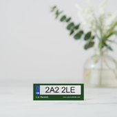 Carte De Visite Mini Plaque numérique britannique - Vert foncé (Debout devant)