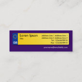 Carte De Visite Mini Plaque numérique britannique - Violet foncé (Dos)