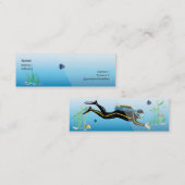 Carte De Visite Mini Plongeur - maigre (Devant / Derrière)