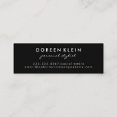 Carte De Visite Mini Plume stellaire | Monogramme (Dos)