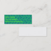 Carte De Visite Mini Plumes de paon bleu avec vert (Devant / Derrière)