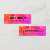 Carte De Visite Mini Plumes de paon lumineuses modernes (Devant / Derrière)