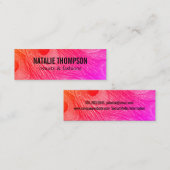 Carte De Visite Mini Plumes de paon lumineuses modernes (Devant / Derrière)