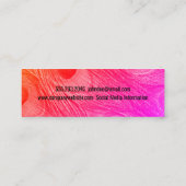 Carte De Visite Mini Plumes de paon lumineuses modernes (Dos)