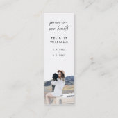 Carte De Visite Mini Poème commémoratif Funérailles Favoriser Mini Sign (Devant)