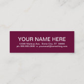 Carte De Visite Mini POÈTE (carrés de mod) (Dos)