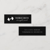 Carte De Visite Mini Poids de forme Texture noire (Devant / Derrière)