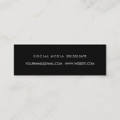 Carte De Visite Mini Poids de forme Texture noire (Dos)