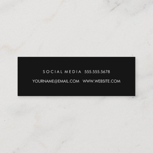 Carte De Visite Mini Poids de forme Texture noire (Dos)