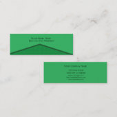 Carte De Visite Mini Point central vert clair (Devant / Derrière)