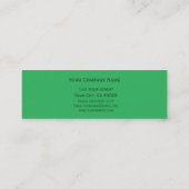Carte De Visite Mini Point central vert clair (Dos)