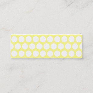 Carte De Visite Mini Points blancs et jaunes