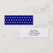 Carte De Visite Mini Points blancs et navy (Devant / Derrière)