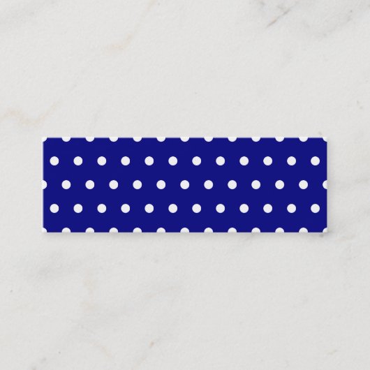 Carte De Visite Mini Points blancs et navy (Devant)