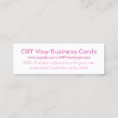 Carte De Visite Mini Points blancs et rose vif (Dos)
