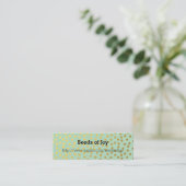 Carte De Visite Mini Points Confetti Or Chic Mint (Debout devant)