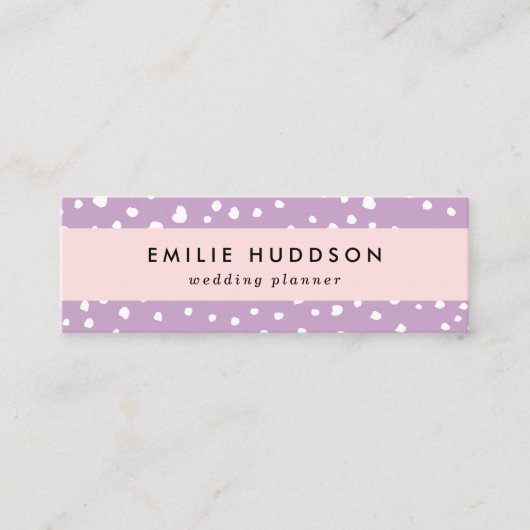 Carte De Visite Mini Points Dalmatiens Lilac, Points Dalmatiens, Pots D (Devant)