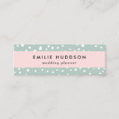 Carte De Visite Mini Points Dalmatiens verts, Points Dalmatiens, Pots D (Devant)