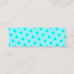 Carte De Visite Mini Points de polka Aqua